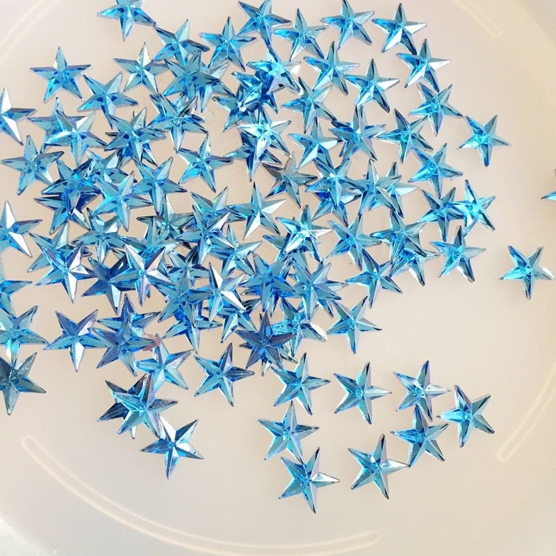 Hotfix Rhinestone Sheet - 400pcs 10mm Kristal Bentuk Bintang Dekorasi