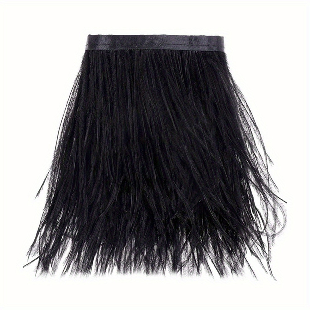 Feather Trim Marabou - 1M 8-10Cm Bulu Burung Unta Hitam