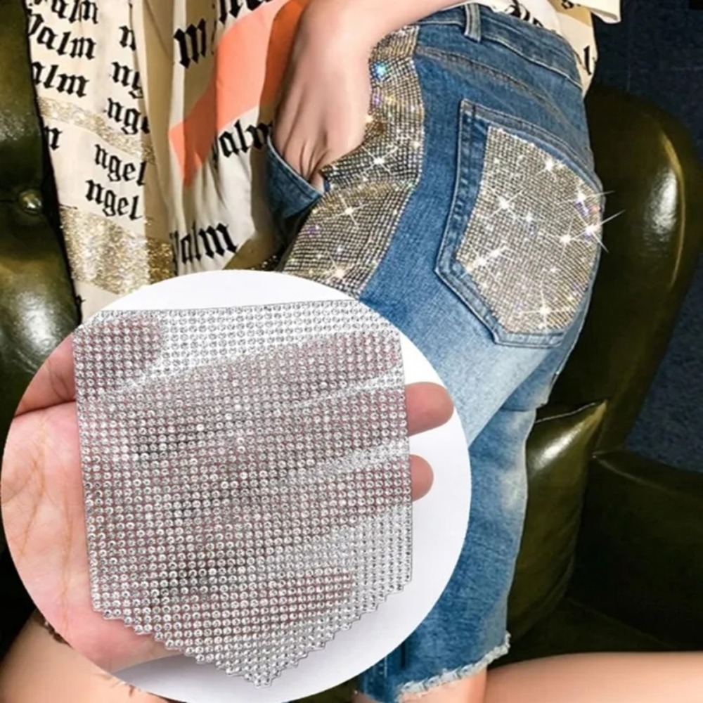 Hotfix Rhinestone Sheet - Tambalan berlian imitasi mewah Jean Applique