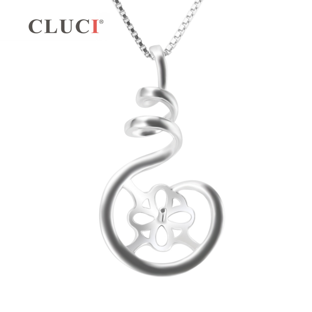 Pearl Trim Chain - CLUCI 925 Sterling Silver Liontin Pengaturan