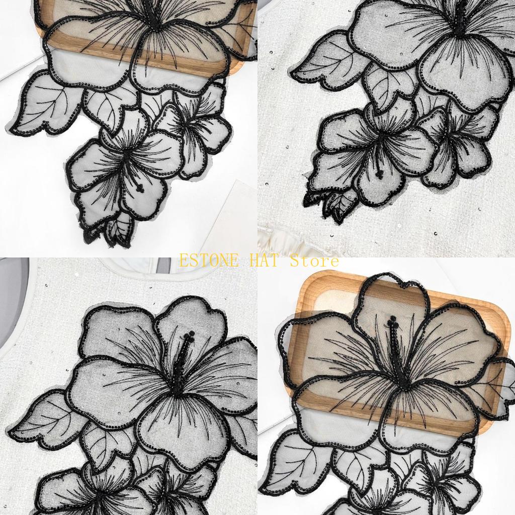 Applique Patch Flower - 49MF Tambalan Jahit Bunga Applique Tulle