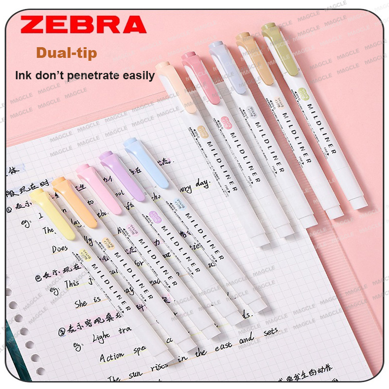 Zebra Pen Mildliner - 1 Buah Zebra WKT7 Mildliner Stabilo