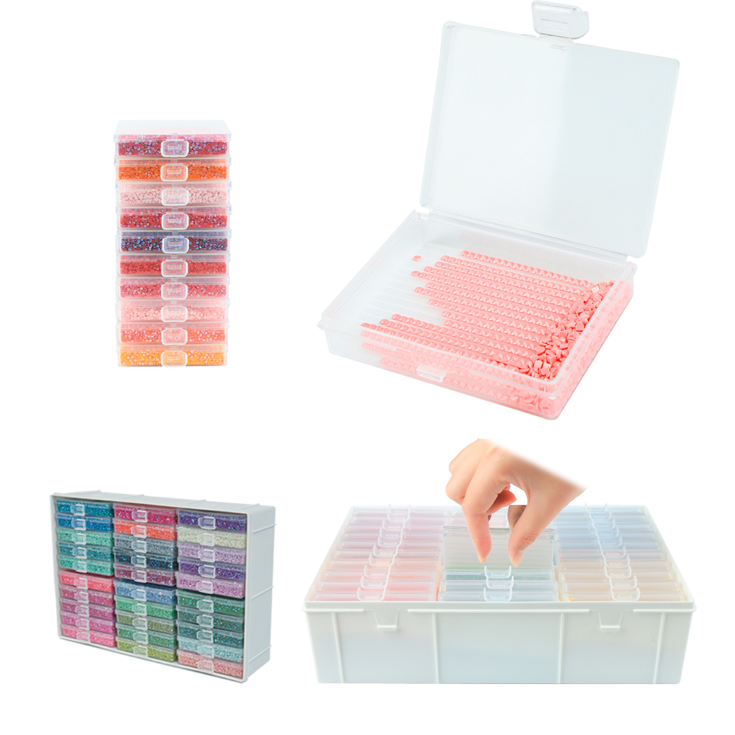 Craft Embellishment Storage - Set Wadah Seni Lukisan Berlian dengan