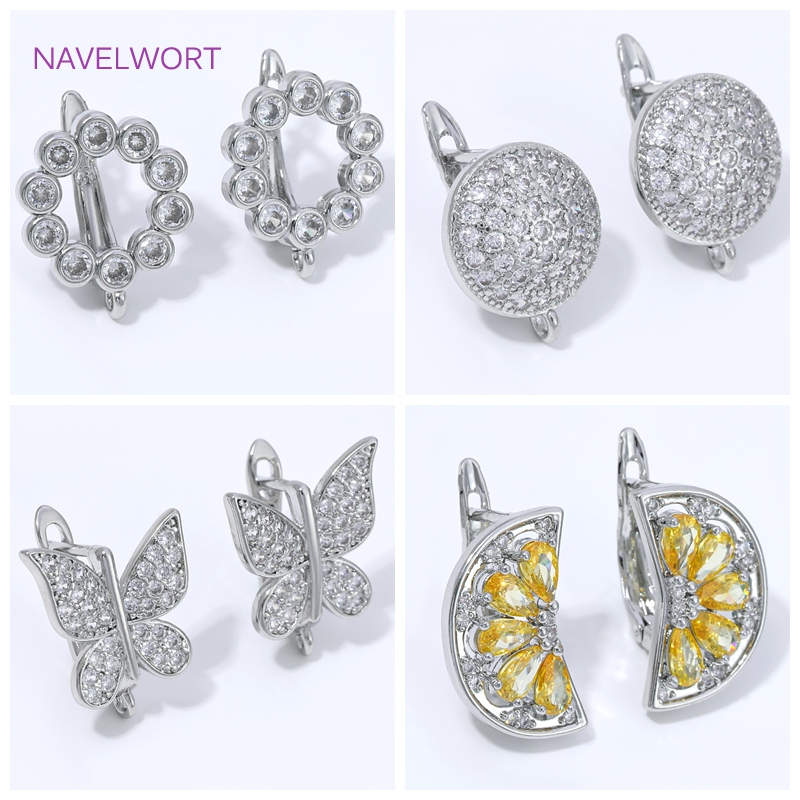 Embellishment Crafts - Perlengkapan Anting Bentuk Kipas Berlapis Emas