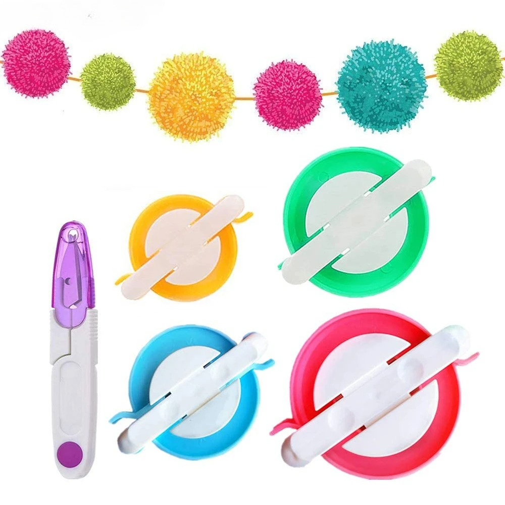 Pom Pom Maker Tool - Kit Pembuat Pom Pom 4 Ukuran