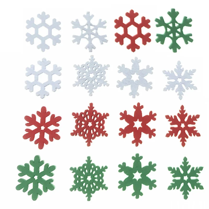 Christmas Craft Embellishment - 50PCS Potongan Kayu Berwarna Campuran 20MM