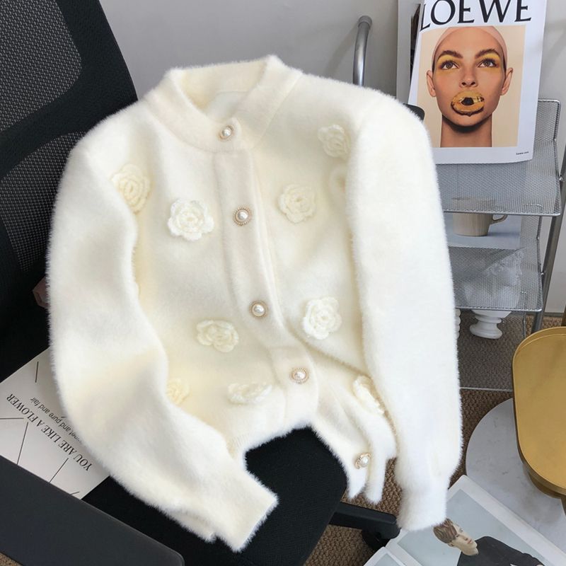 Applique Patch Flower - Sweter putih abadi Super baru dengan