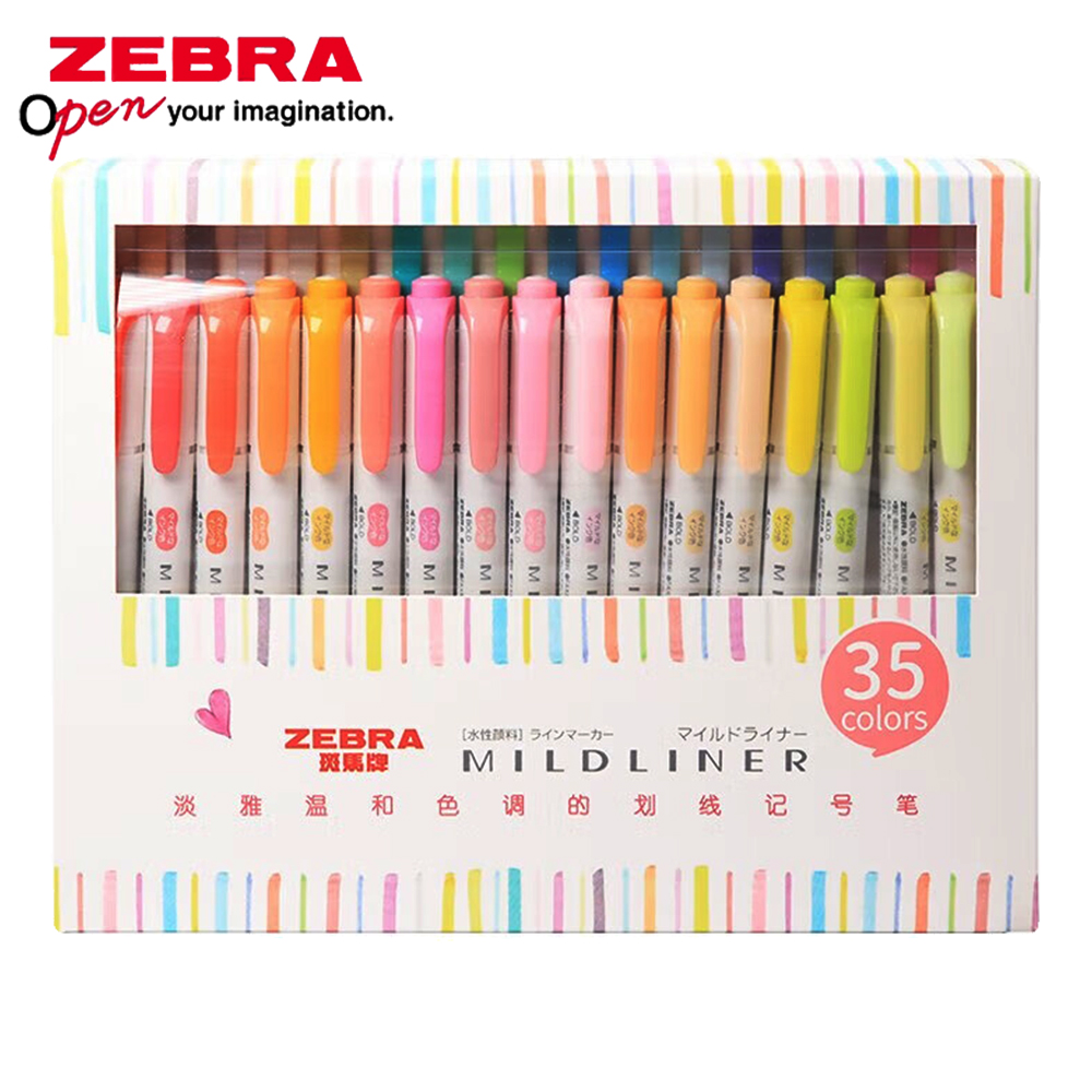 Set Highlander 35 warna ZEBRA  - Zebra Pen Mildliner ulasan dan harga