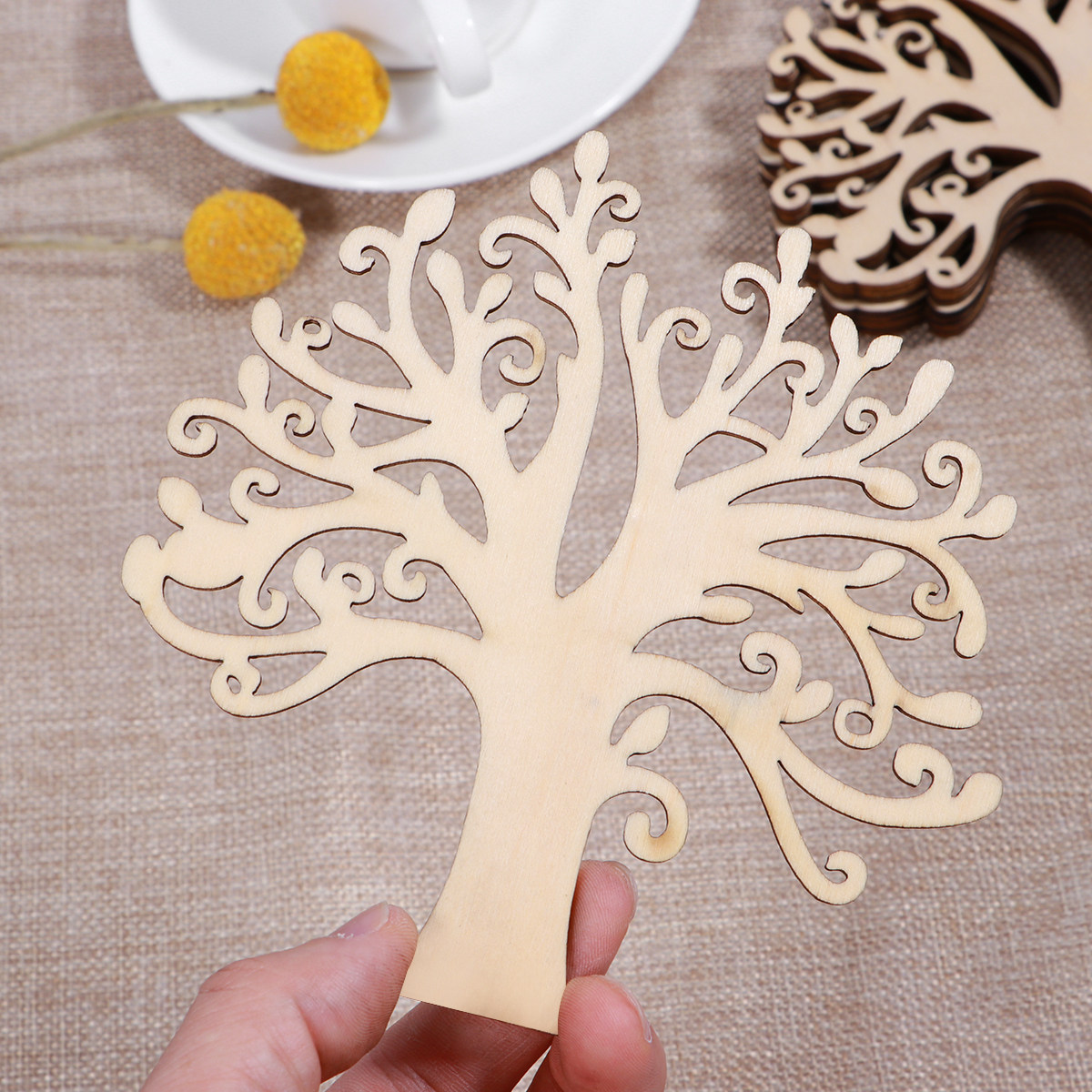 10 Buah Potongan Kayu Mentah u - Christmas Craft Embellishment ulasan dan harga