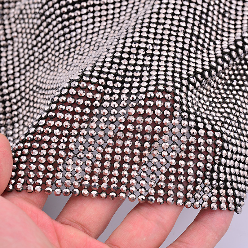 Junao 45*120 Cm Hitam Emas Kri - Hotfix Rhinestone Sheet ulasan dan harga