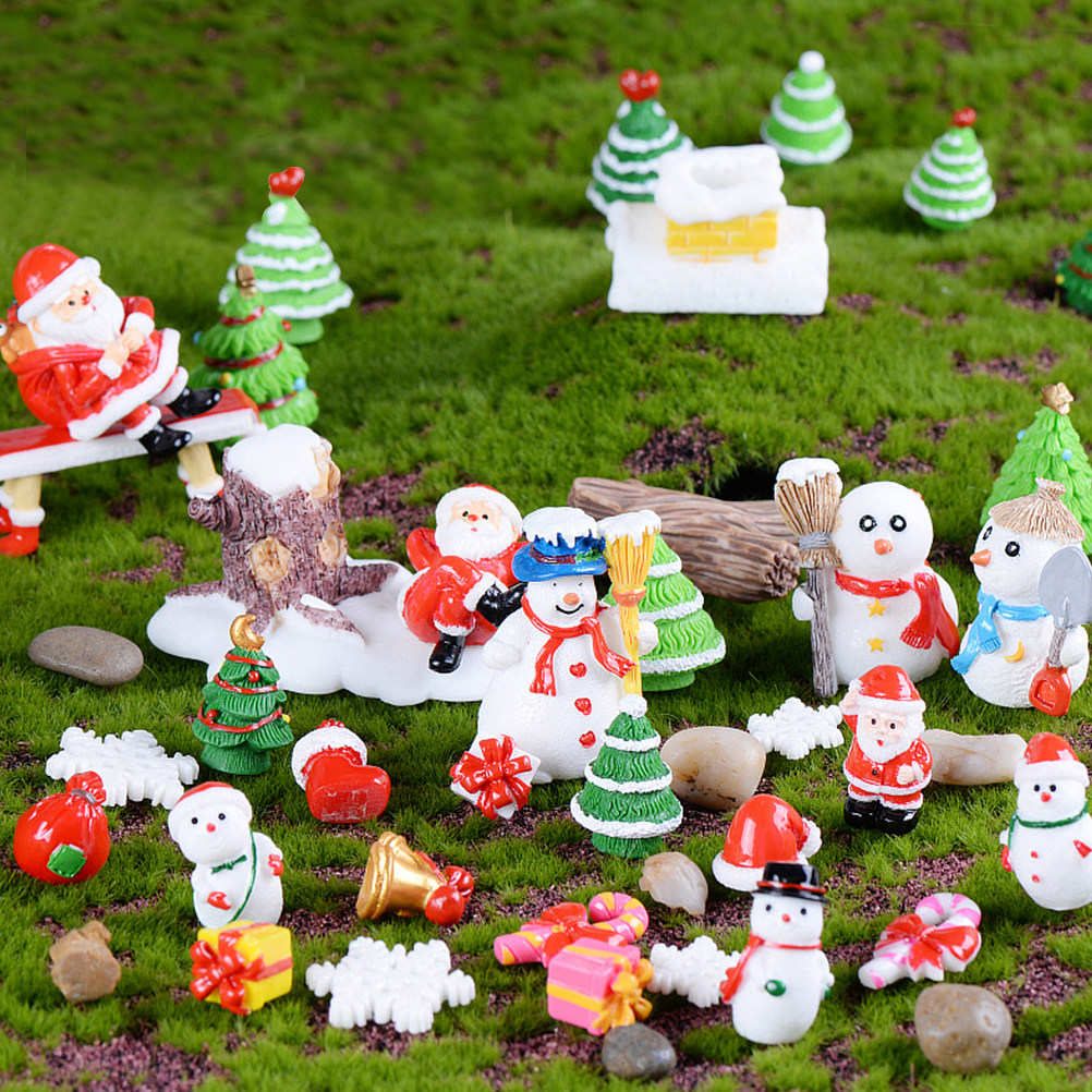 23Pcs Set Ornamen Resin Natal  - Christmas Craft Embellishment ulasan dan harga