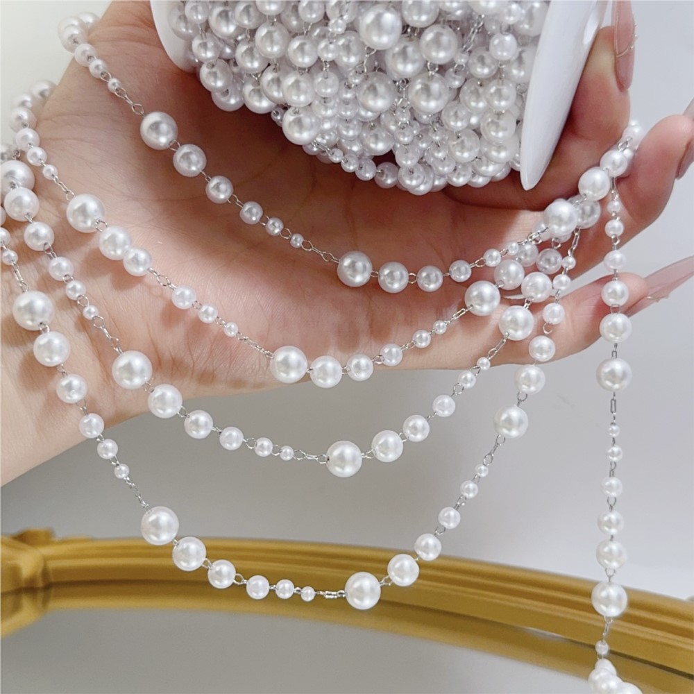 Manik-manik Mutiara Imitasi 1  - Pearl Trim Chain ulasan dan harga