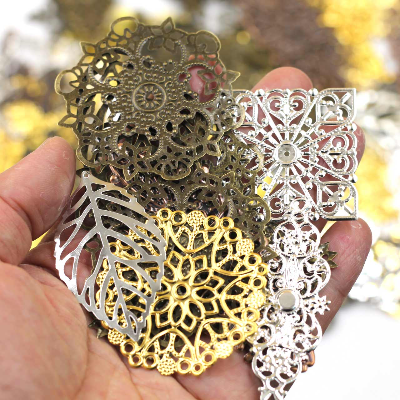 Hiasan Konektor Acak Campuran  - Embellishment Crafts ulasan dan harga