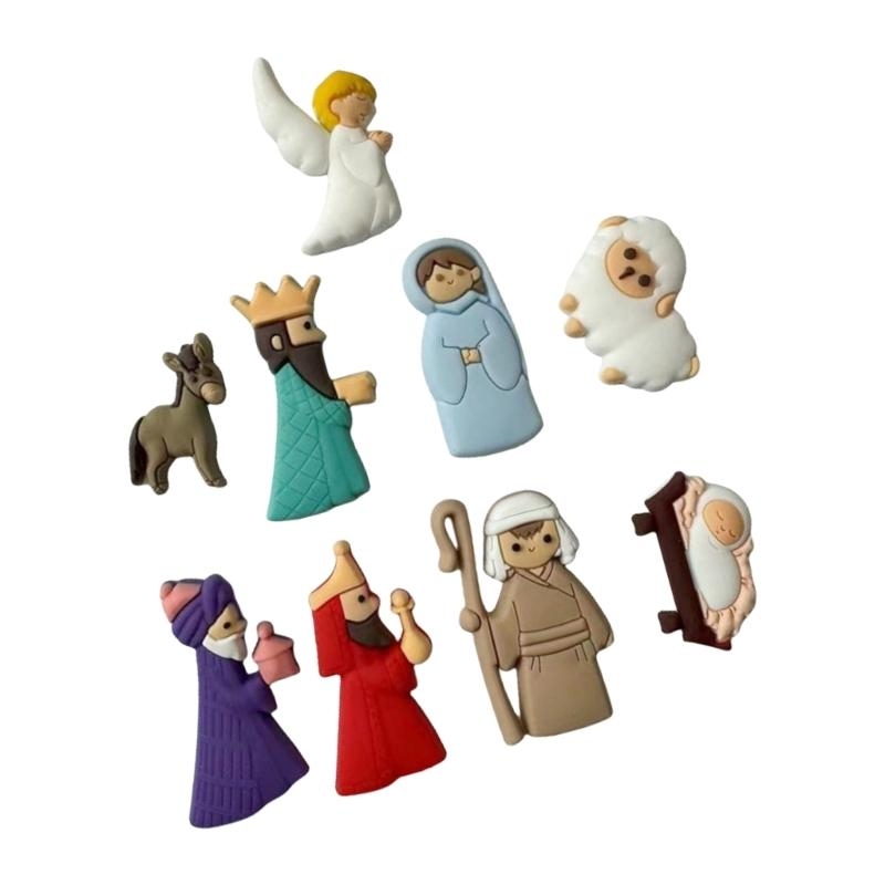 G6kf 9pcs/set kelahiran kelahi - Christmas Craft Embellishment ulasan dan harga