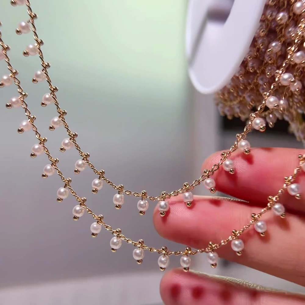 0.5M 1M Mutiara Imitasi Bola P - Pearl Trim Chain ulasan dan harga