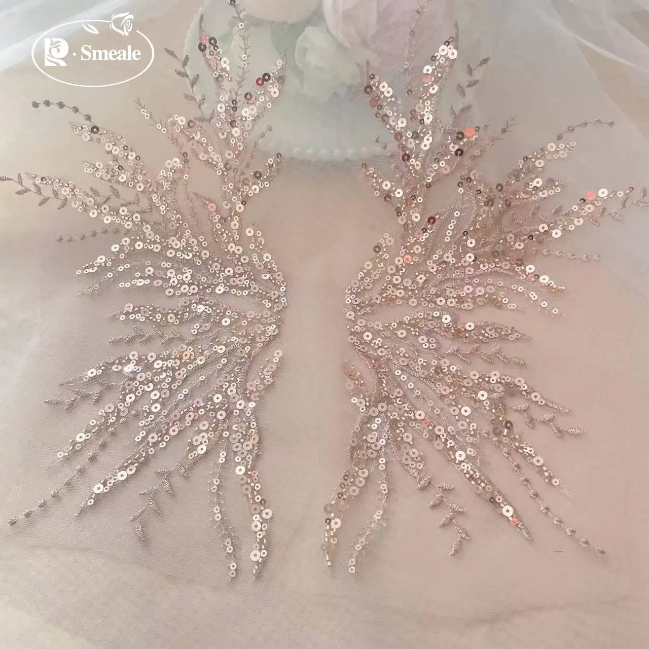 5Pair-2Pair. Aplikasi Renda Bo - Applique Patch Flower ulasan dan harga