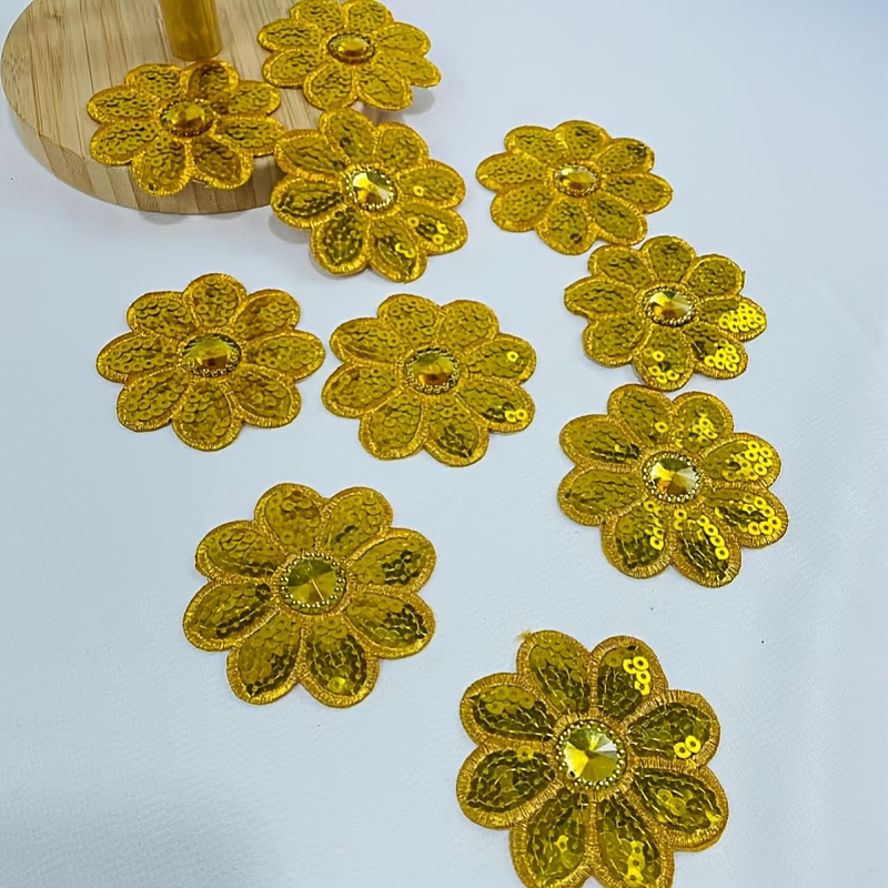 10 Buah Aplikasi Payet Bunga,  - Applique Patch Flower ulasan dan harga