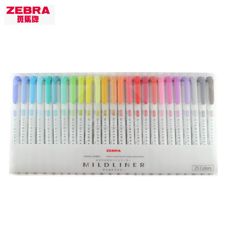 Zebra Full 35/25 warna Mildlin - Zebra Pen Mildliner ulasan dan harga
