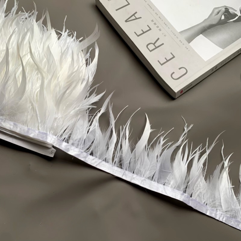 10M Pita Bulu Burung Unta Warn - Fringe Ribbon Sewing ulasan dan harga