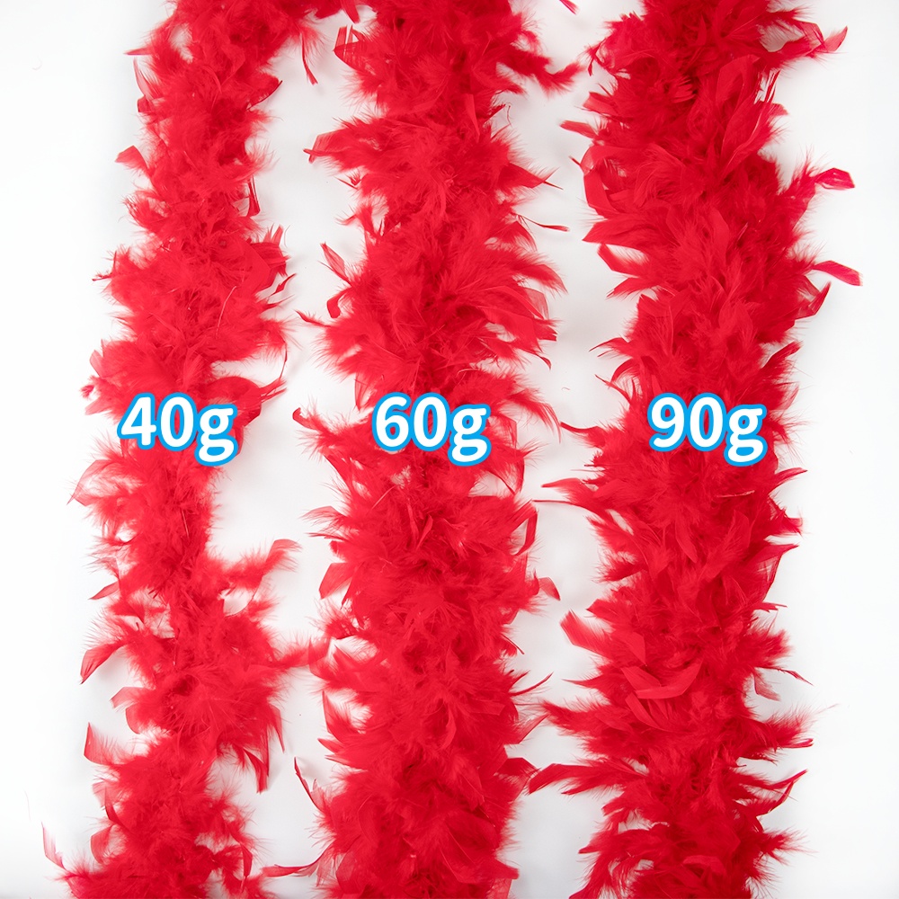 Bulu Marabou Merah untuk Hiasa - Feather Trim Marabou ulasan dan harga