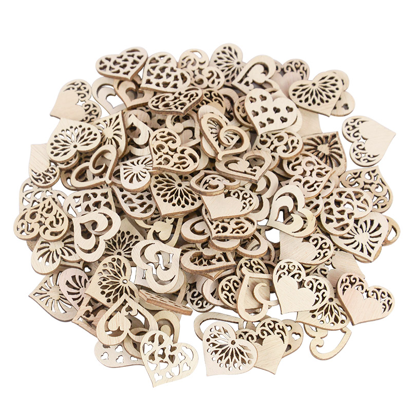 100 buah pola hati berongga ke - Embellishments For Scrapbooking ulasan dan harga