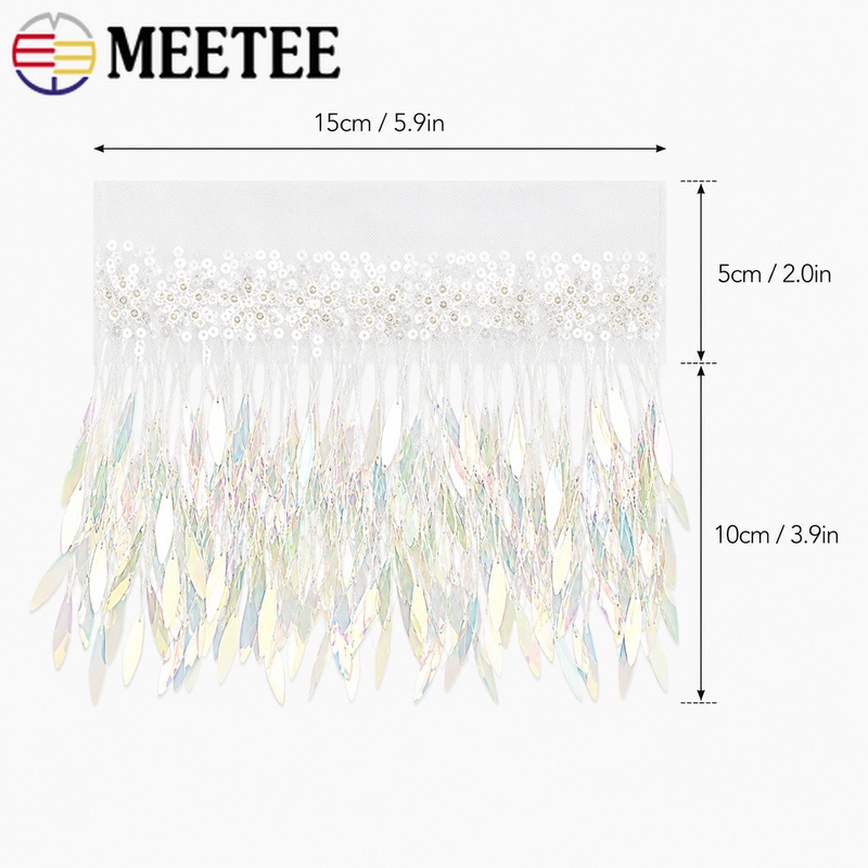 3/5/10 Yard 15cm Rumbai Jaring - Fringe Ribbon Sewing ulasan dan harga