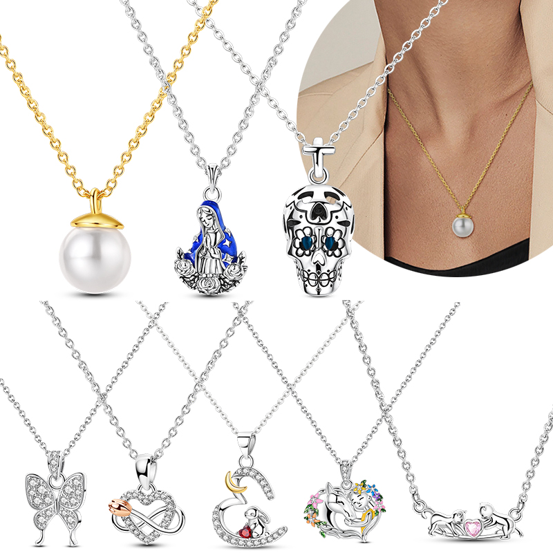 Kalung Perak Murni 925 Asli Ka - Pearl Trim Chain ulasan dan harga