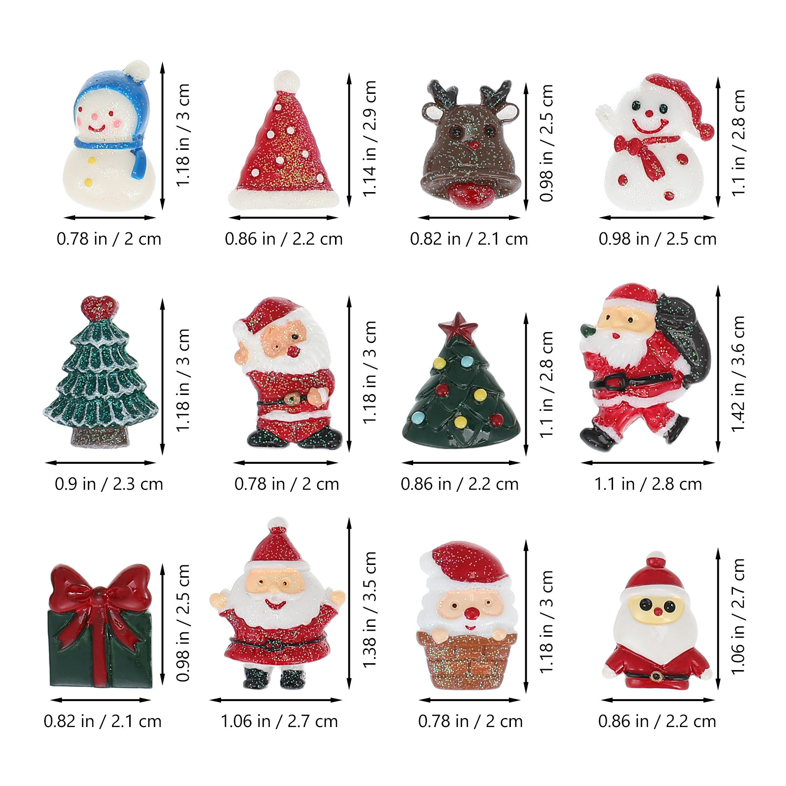 50 Buah Hiasan Ornamen Natal C - Embellishment Crafts ulasan dan harga
