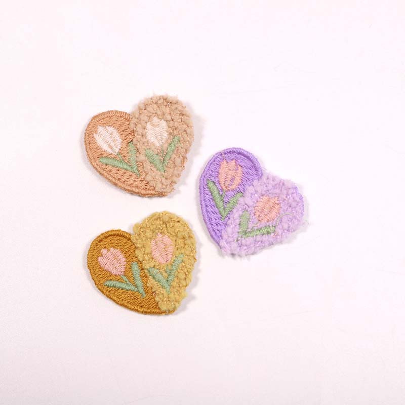 Applique bunga cinta mewah wol - Applique Patch Flower ulasan dan harga