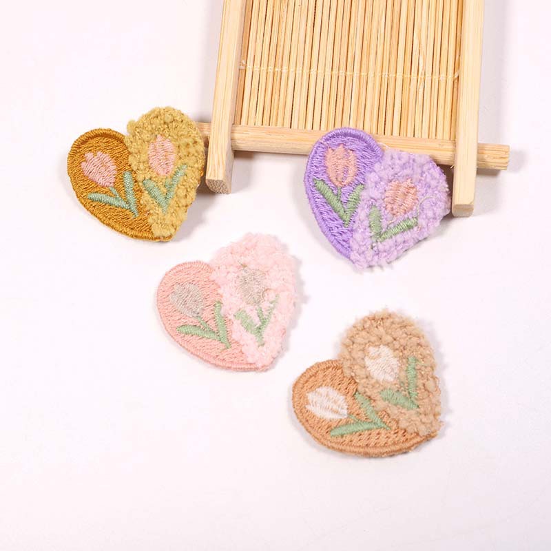 Applique bunga cinta mewah wol - Applique Patch Flower ulasan dan harga