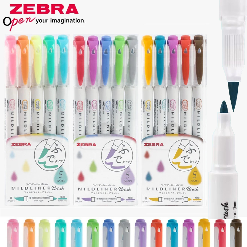 Pena tanda kuas Mildliner WFT8 - Zebra Pen Mildliner ulasan dan harga