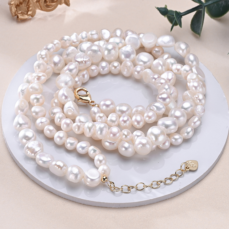 HENGSHENG Barok air tawar 5-6m - Pearl Trim Chain ulasan dan harga