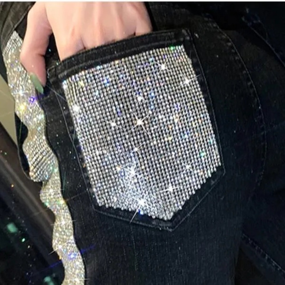 Tambalan berlian imitasi mewah - Hotfix Rhinestone Sheet ulasan dan harga