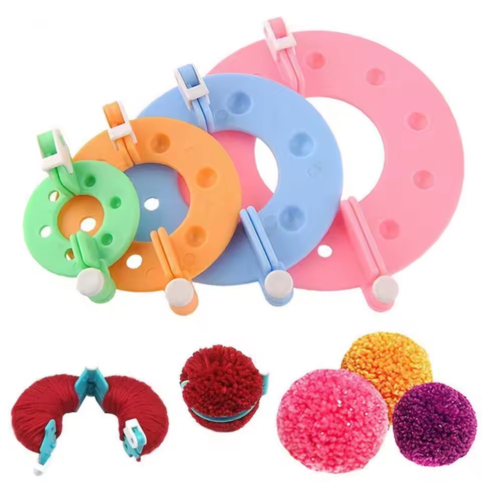 8PCS 4 Ukuran Alat Pembuat Bol - Pom Pom Maker Tool ulasan dan harga