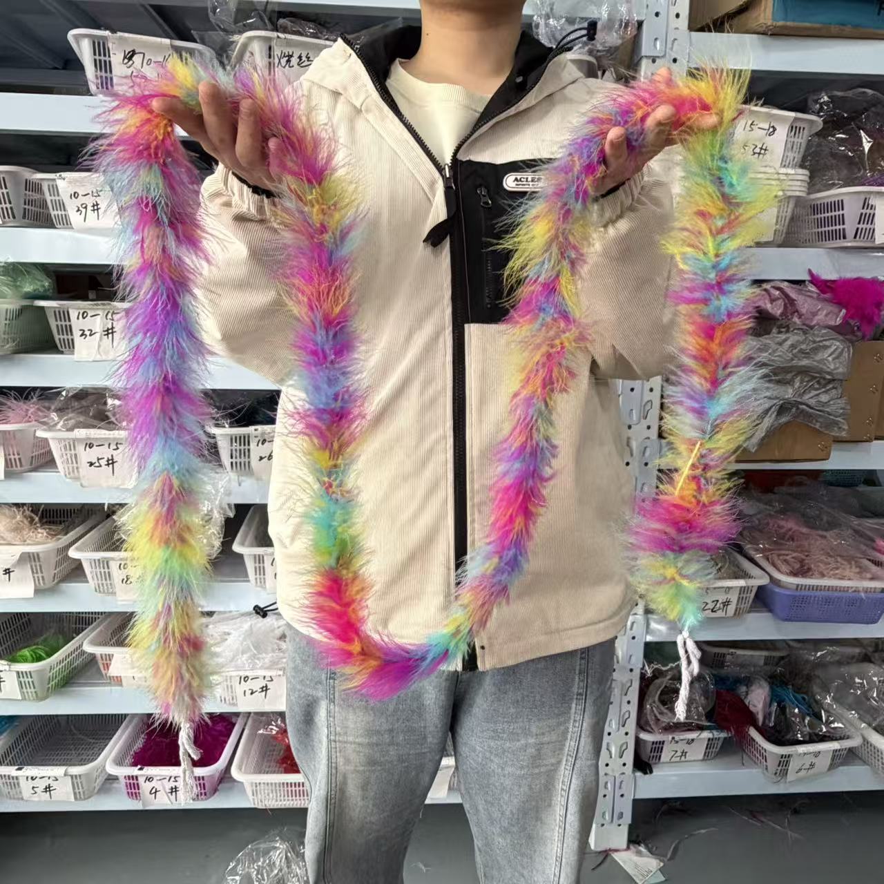 Bulu Marabou Warna-warni 2 Met - Feather Trim Marabou ulasan dan harga