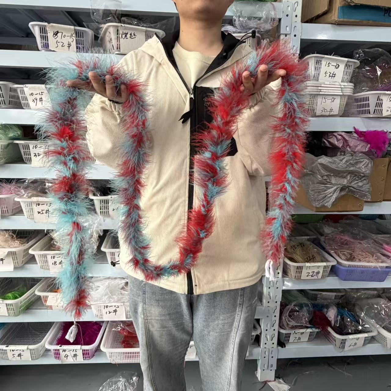 Bulu Marabou Warna-warni 2 Met - Feather Trim Marabou ulasan dan harga