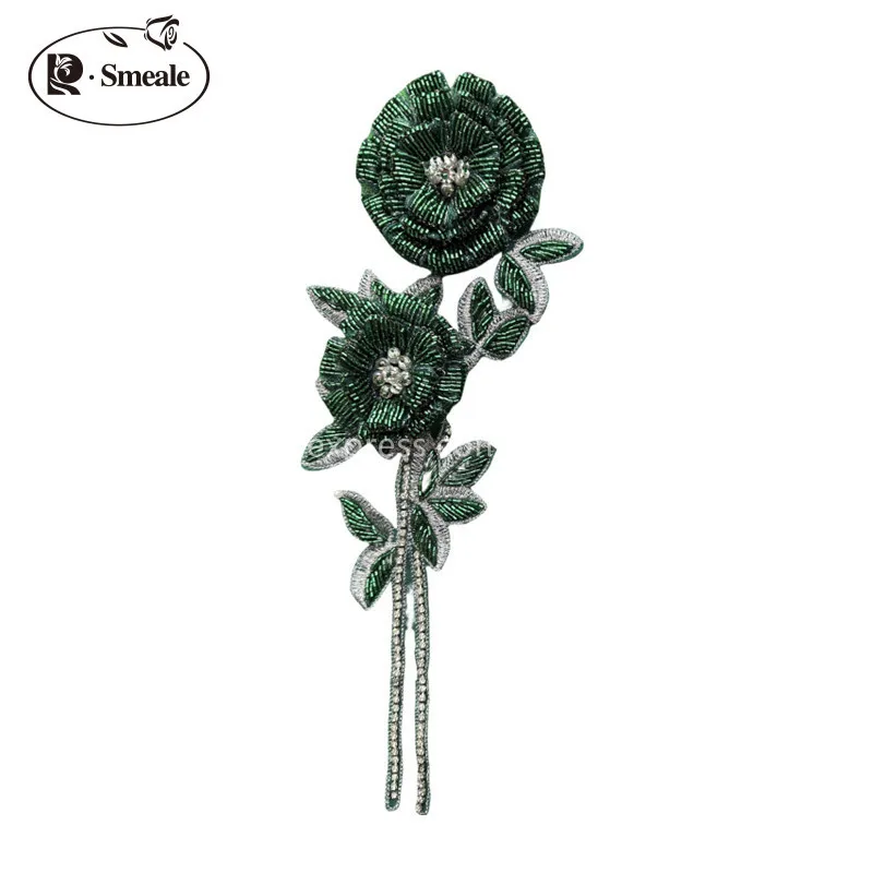 Bunga Dada Mawar Berhias Manik - Applique Patch Flower ulasan dan harga