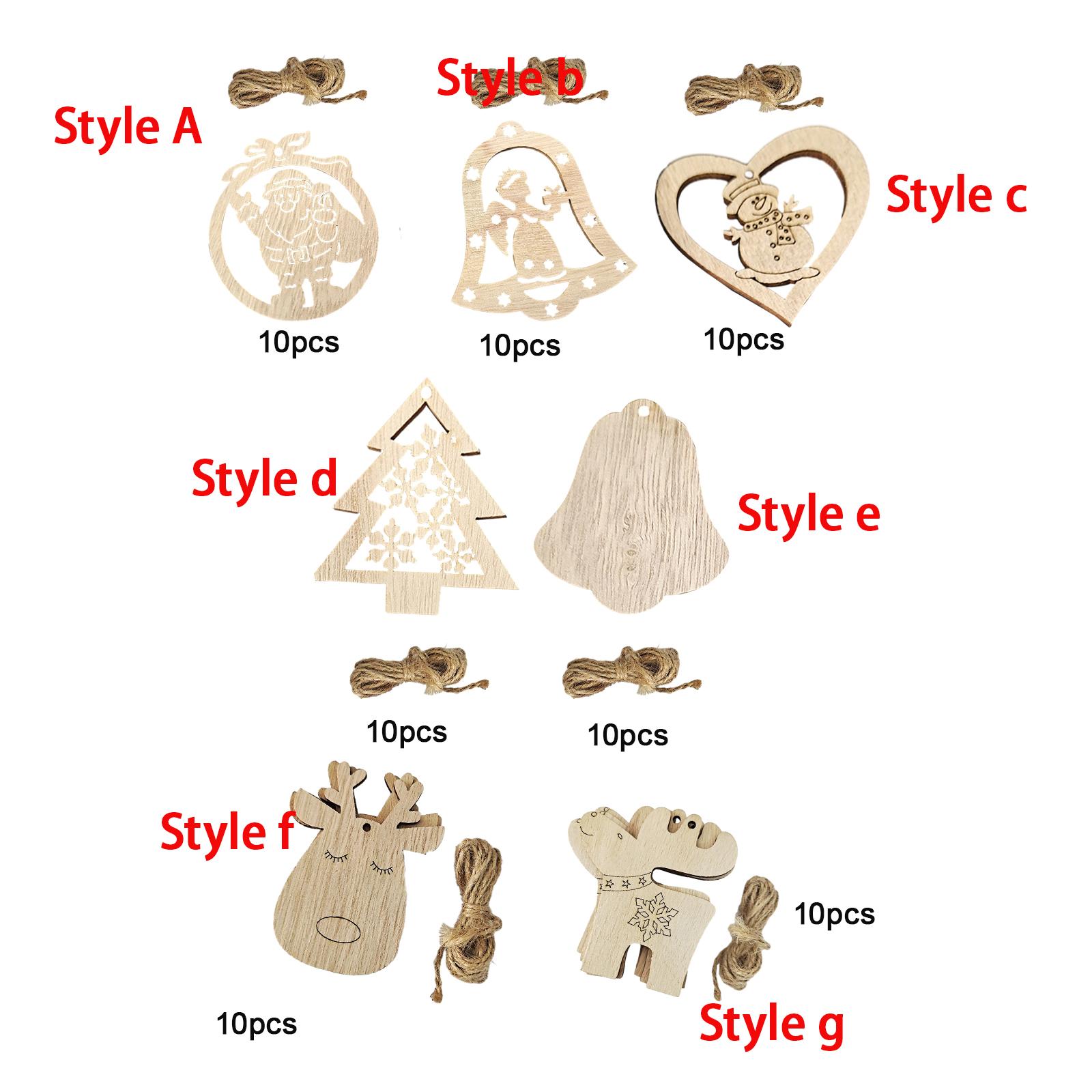 Potongan Kayu Natal yang Belum - Christmas Craft Embellishment ulasan dan harga