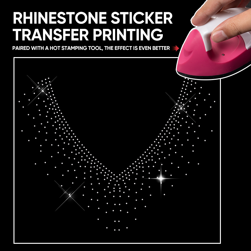 QIAO 1/2/4/6Pcs Stiker Transfe - Hotfix Rhinestone Sheet ulasan dan harga