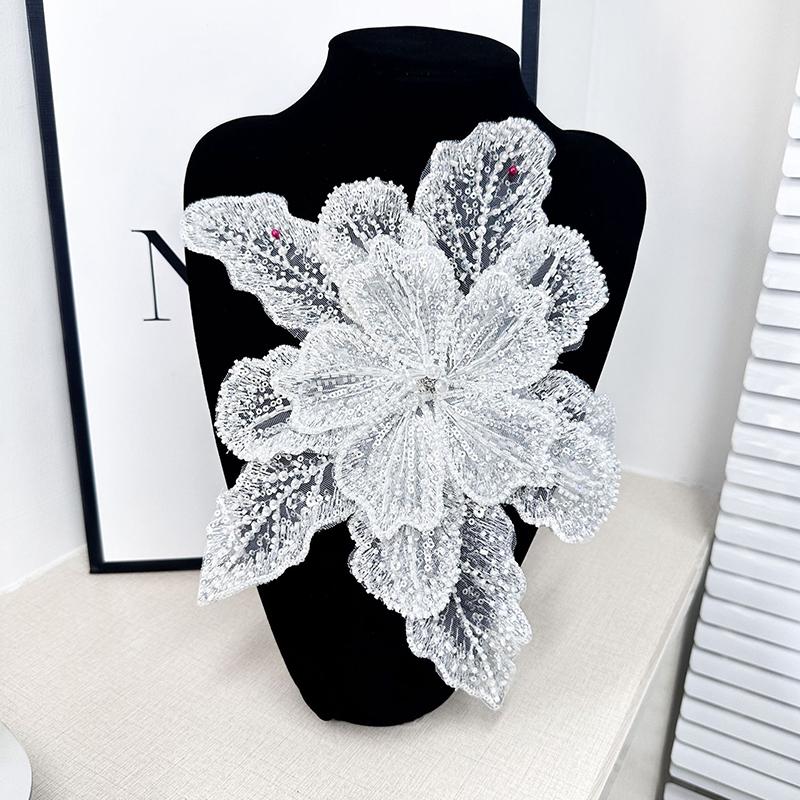 Aplikasi Kerah Bunga Berpayet  - Applique Patch Flower ulasan dan harga