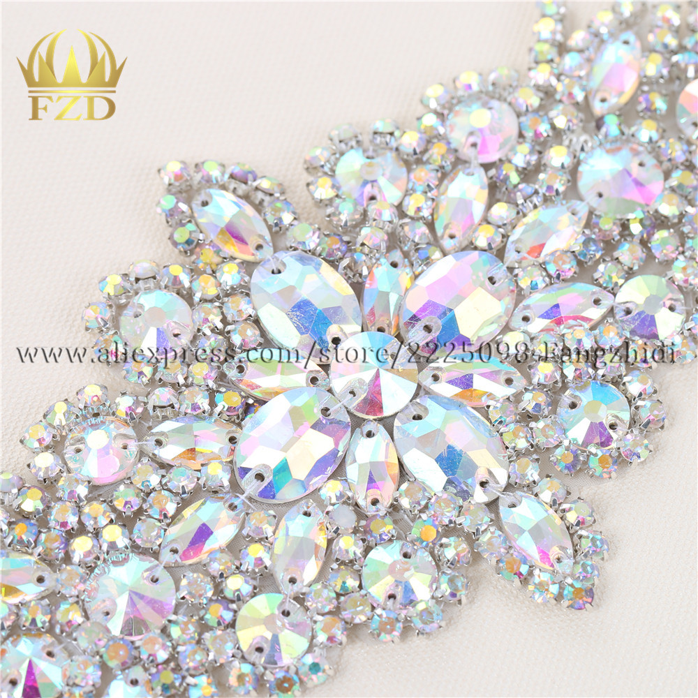 FZD 1 Buah AB Berlian Imitasi  - Hotfix Rhinestone Sheet ulasan dan harga