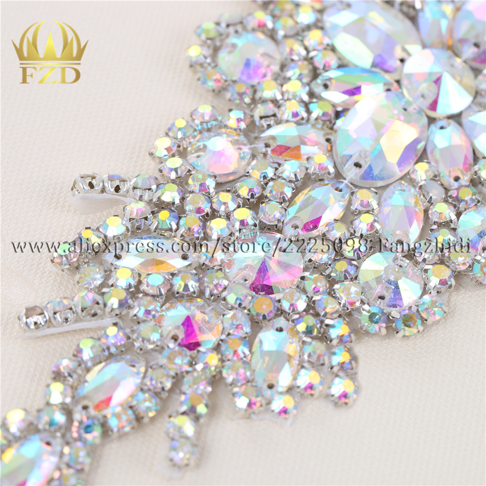 FZD 1 Buah AB Berlian Imitasi  - Hotfix Rhinestone Sheet ulasan dan harga