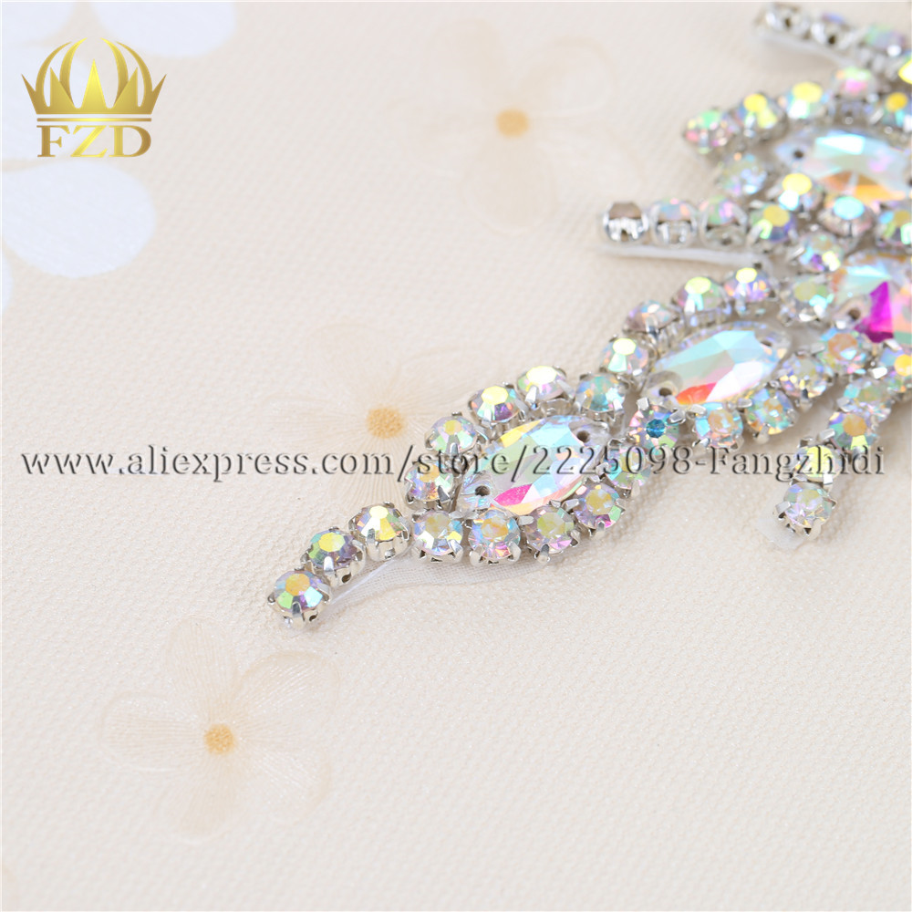 FZD 1 Buah AB Berlian Imitasi  - Hotfix Rhinestone Sheet ulasan dan harga