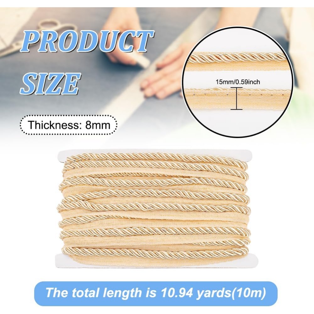 11 yard pita tali kabel potong - Cord Trim Twisted ulasan dan harga