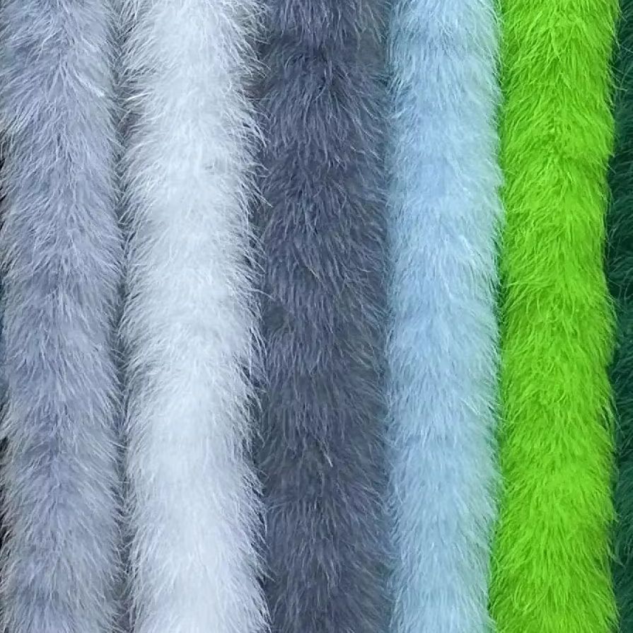 Hiasan Bulu Marabou Alami 2 Me - Feather Trim Marabou ulasan dan harga