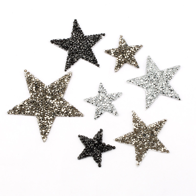 4/6/8Cm Hotfix Jet Hematit Sta - Hotfix Rhinestone Sheet ulasan dan harga