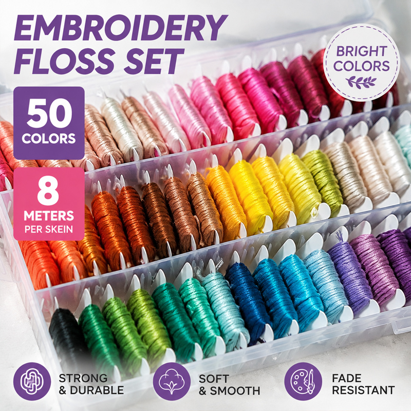 Kit Benang Bordir 100% Katun d - Embroidery Craft ulasan dan harga