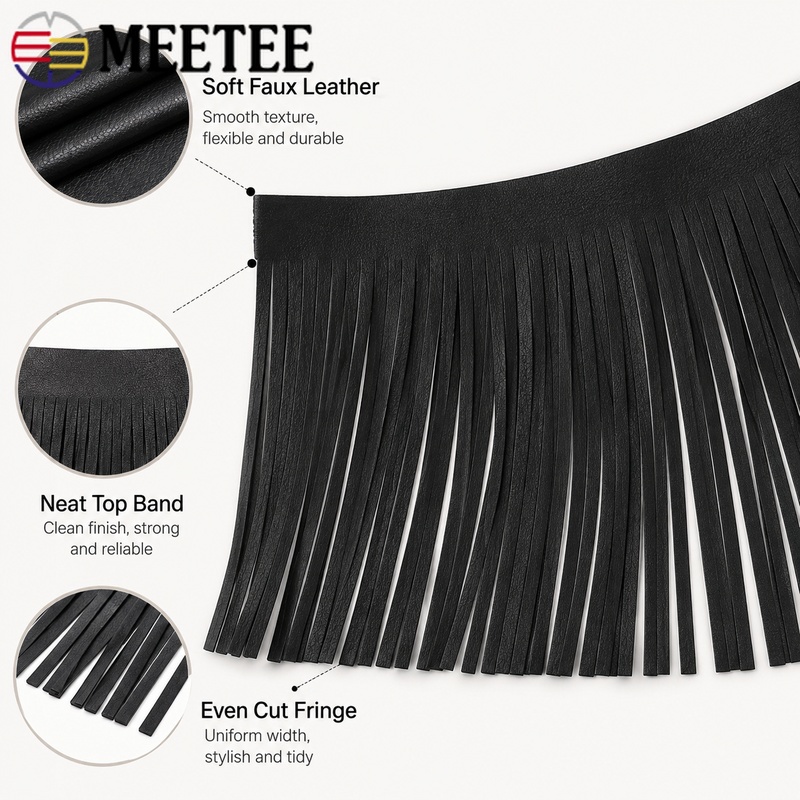 Pita Rumbai Kulit Imitasi 2M 1 - Fringe Ribbon Sewing ulasan dan harga